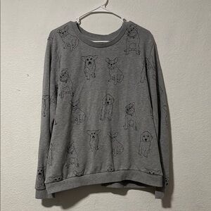 Forever21 - Gray Sweatshirt with Dog Print - 3X